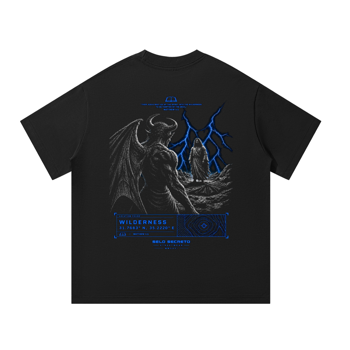 Unisex Oversized T-Shirt - Temptation in the Wilderness (Matthew 4)