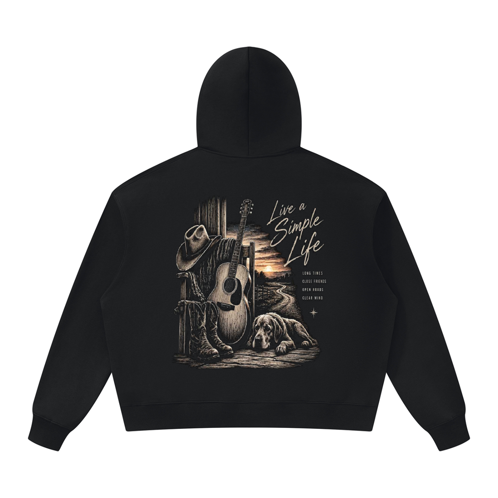 Live a Simple Life - Heavyweight Oversized Hoodie
