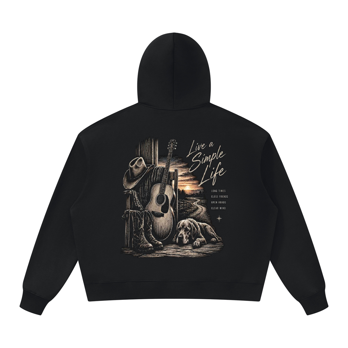 Live a Simple Life - Heavyweight Oversized Hoodie