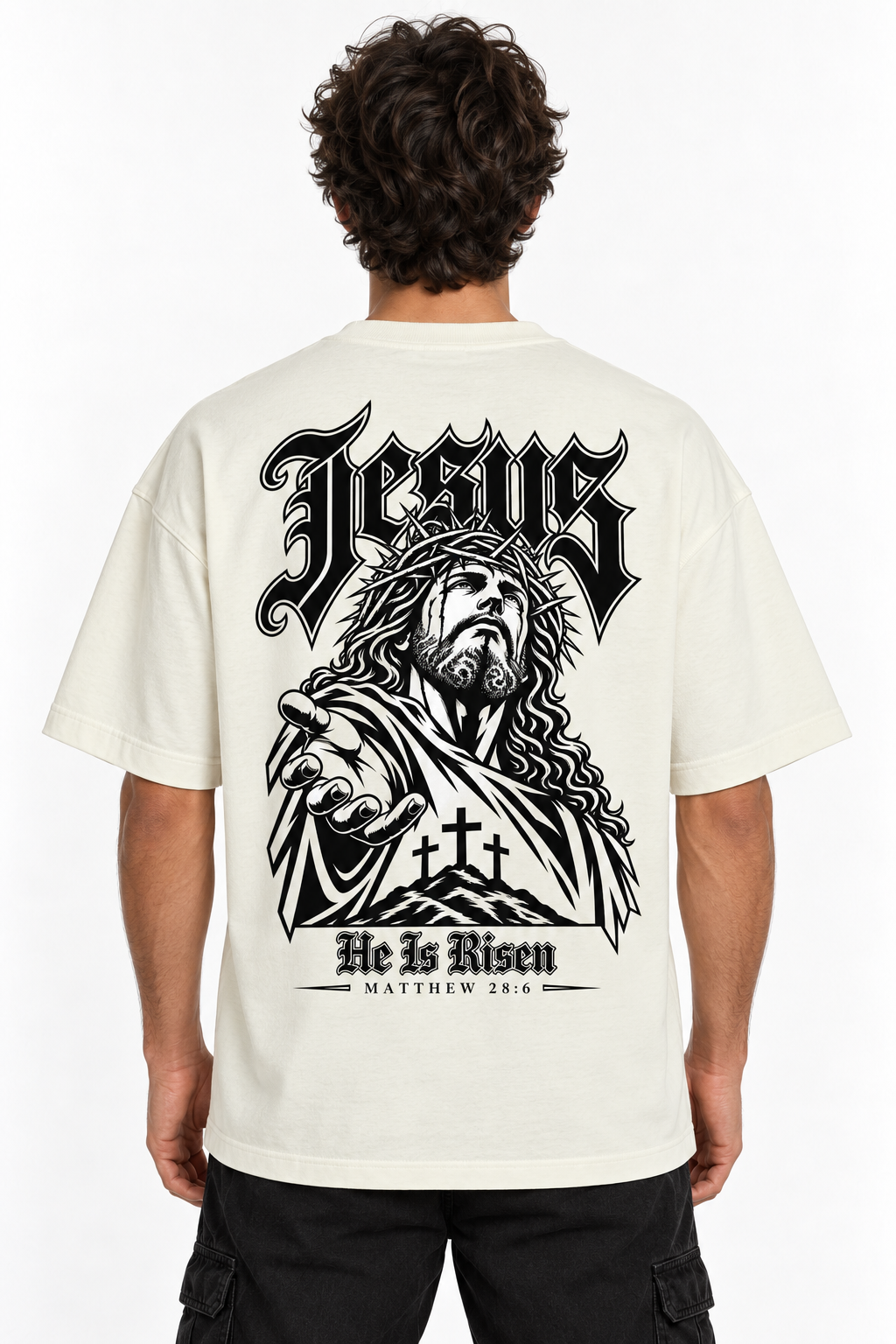Oversized Black Cotton T-Shirt